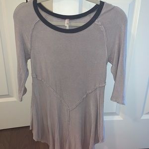 Free People Grey Thinly-Knit Sweater